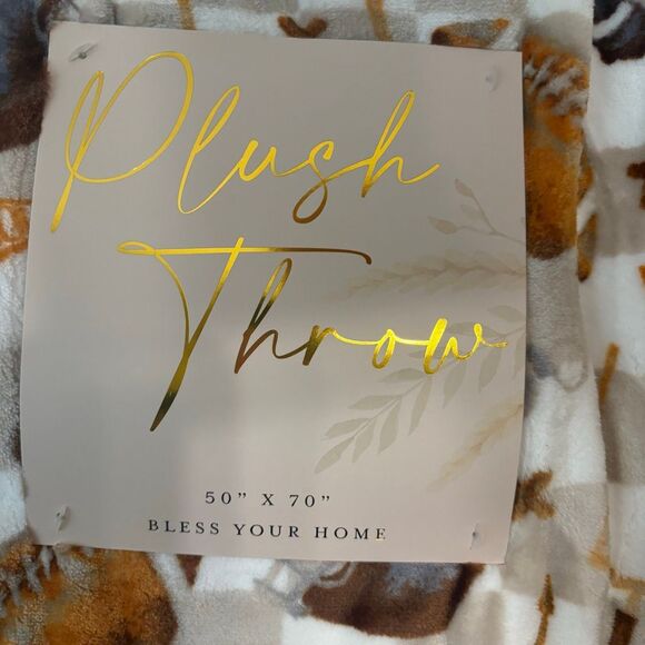 Football Blanket Checkered Goal Post Football Play Football NWT 50x70” - Picture 4 of 10